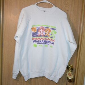 Vintage 1993 March of Dimes Walk America Sweatshirt KIRO Graphic PNW Crewneck